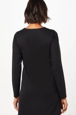 Ponte Button Pocket Dress