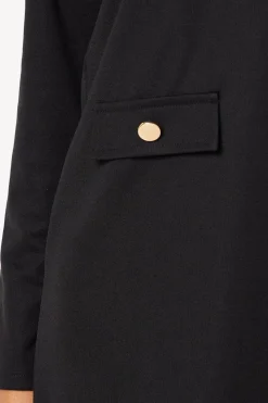 Ponte Button Pocket Dress
