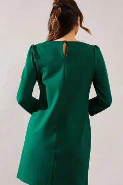 Ponte Keyhole Detail Shift Dress