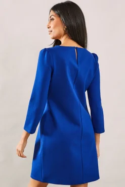 Ponte Keyhole Detail Shift Dress