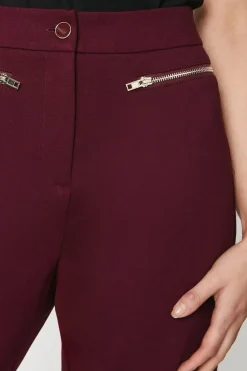 Ponte Metal Zip Detail Bootcut Trouser