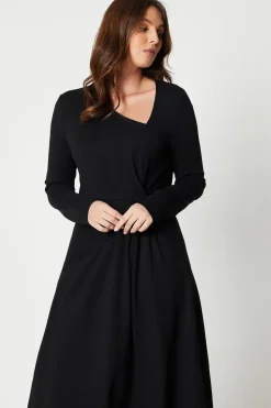 Ponte Twist Midi Dress