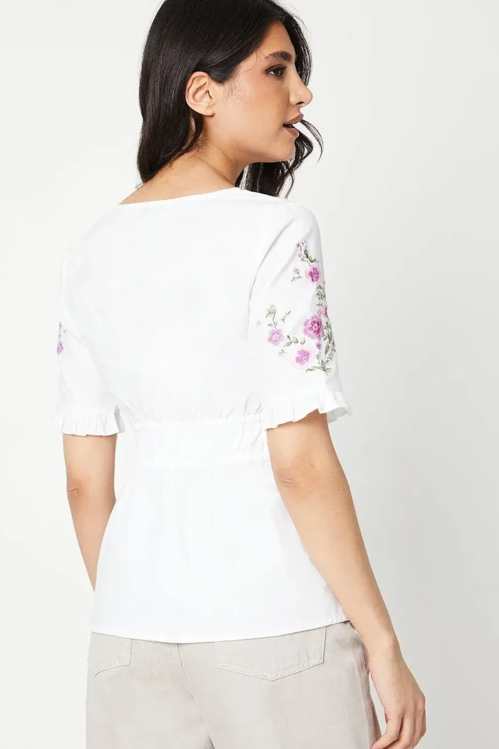 Poplin Embroidered Blouse
