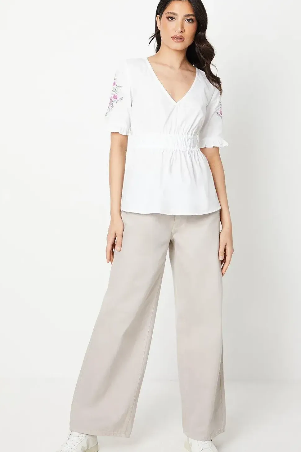 Poplin Embroidered Blouse