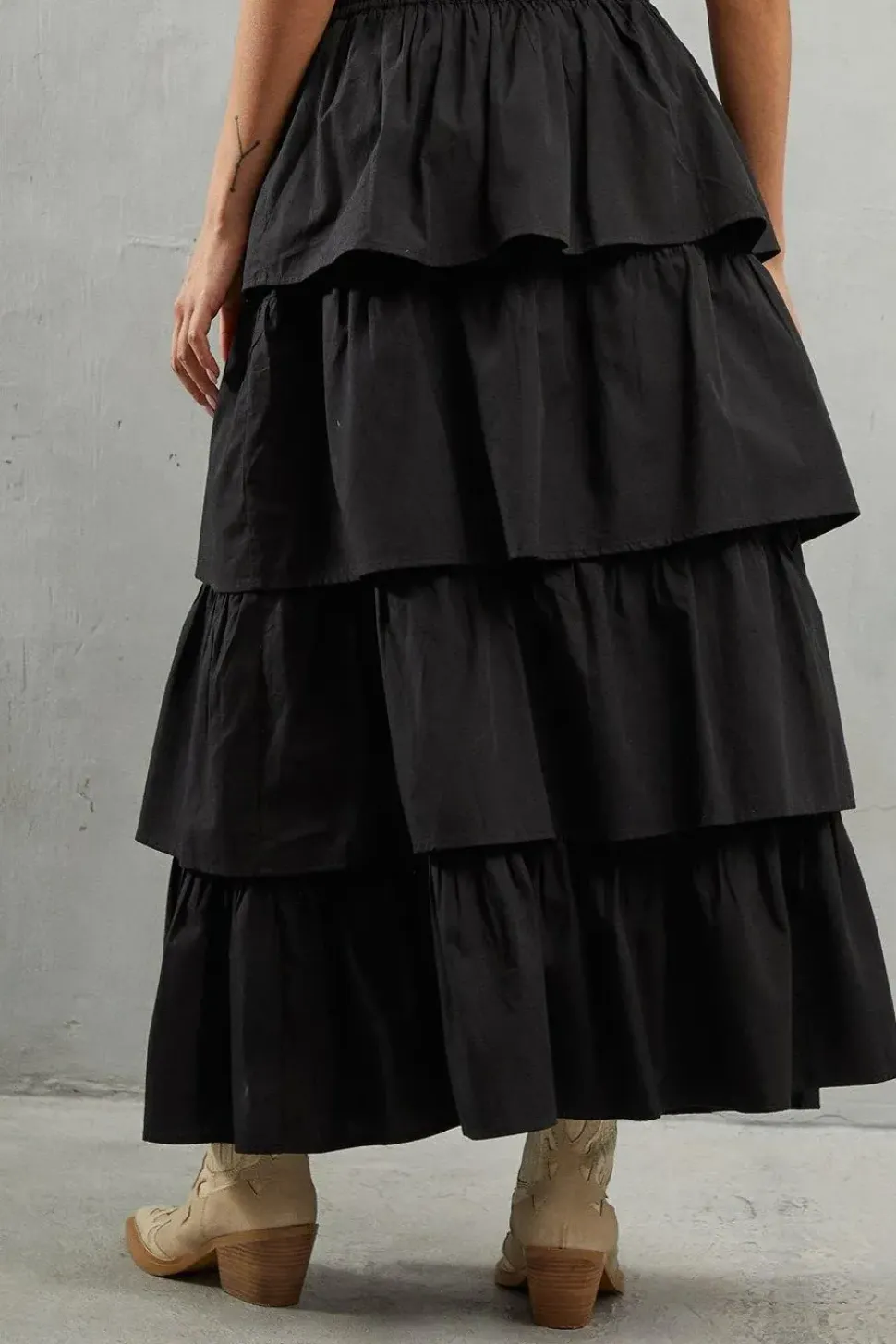 Poplin Frill Tiered Skirt Co Ord