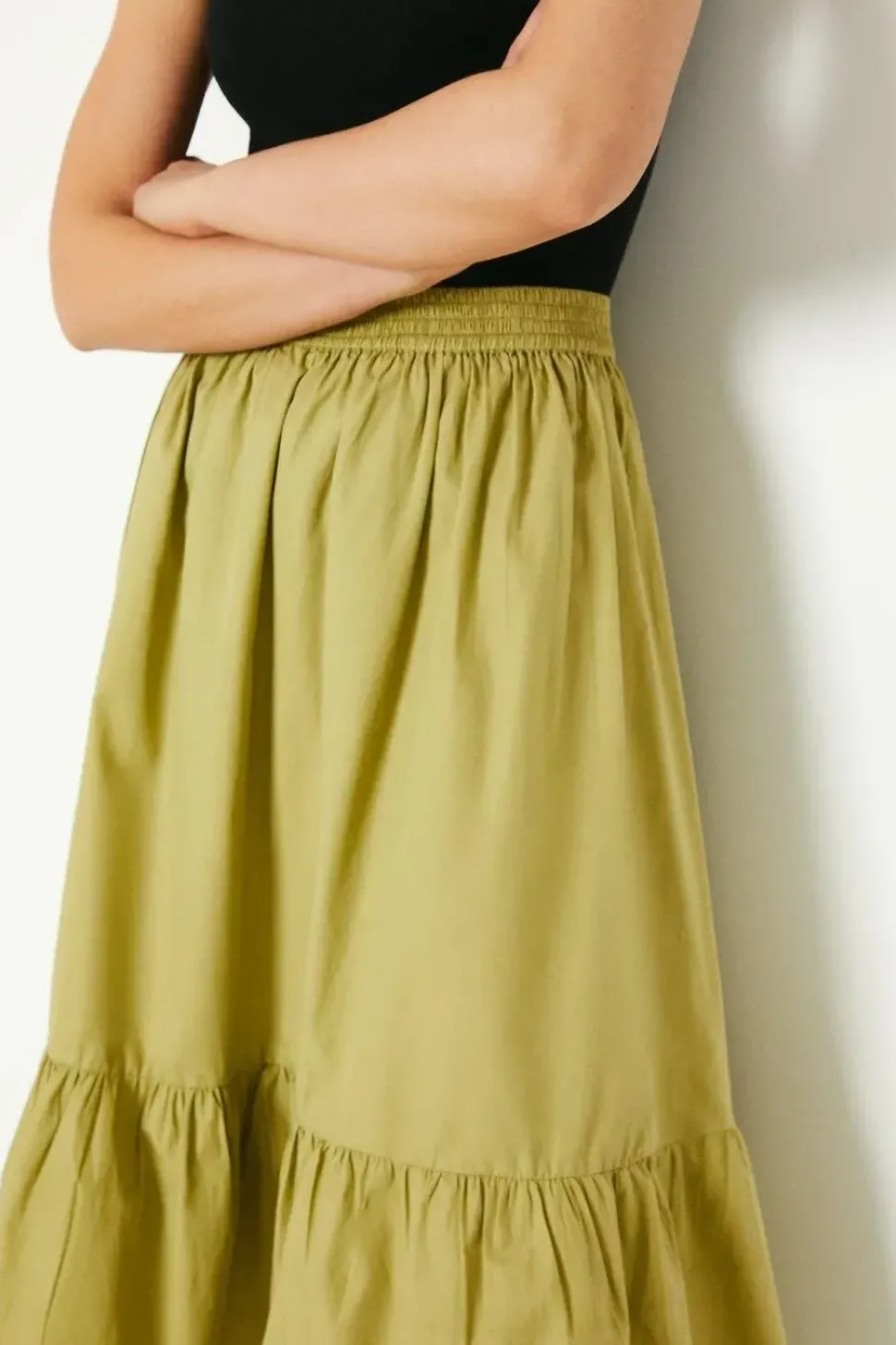 Poplin Midi Skirt