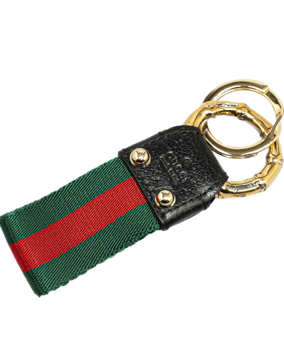 Preloved Bamboo Keychain RedGreen