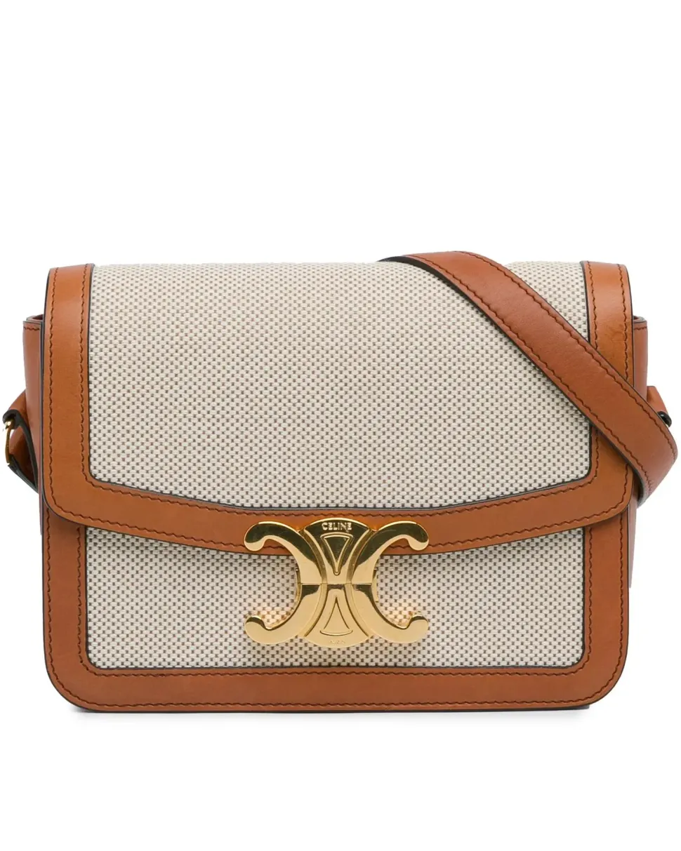 Preloved Blooms Crossbody Bag with Leather Trim and Magnetic Snap