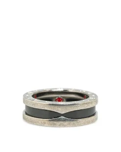 Preloved B.zero1 Black Ceramic & Stainless Steel Ring