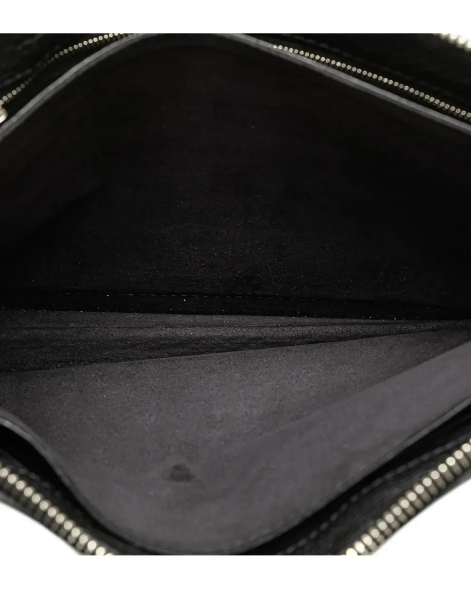 Preloved Calfskin Clutch with Bamboo and Tassel Details