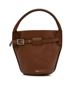 Preloved Calfskin Leather Triangle Shoulder Bag with Adjustable Strap