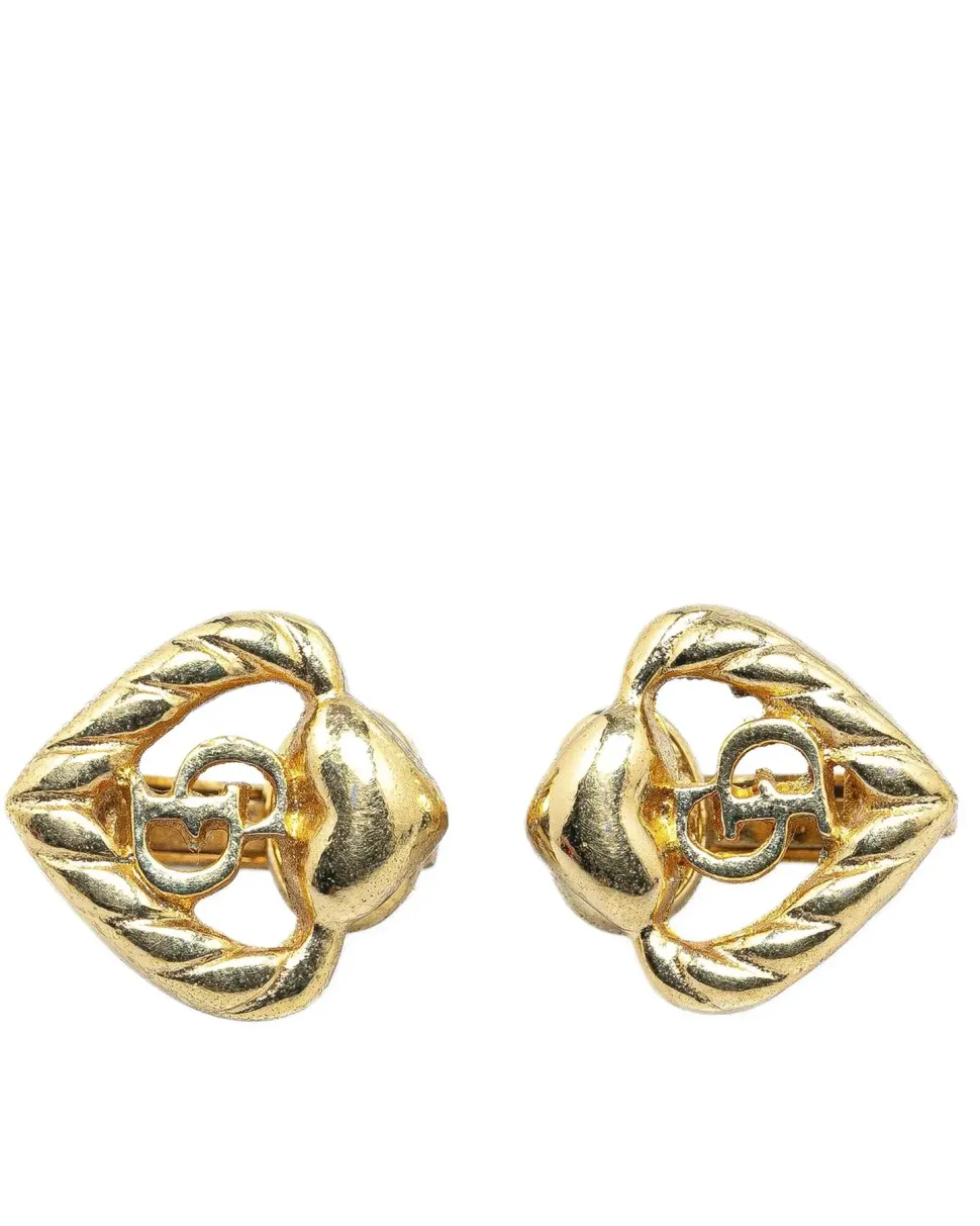 Preloved CD Heart Cufflinks Gold