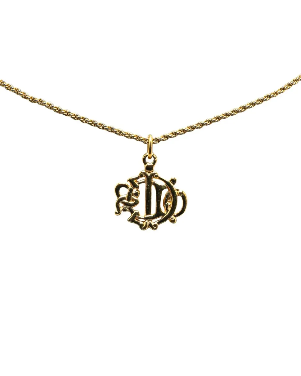 Preloved CD Logo Necklace Gold