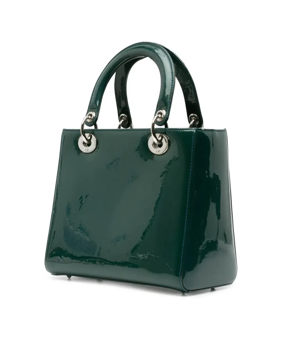 Preloved Convertible Leather Top Handle Tote with Detachable Shoulder