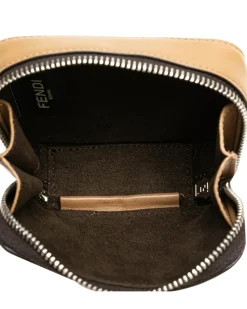 Preloved Crossbody Bag Beige Plaid