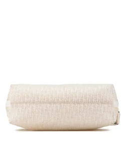 Preloved Diamante Coated Canvas Crossbody Bag with Leather Trim