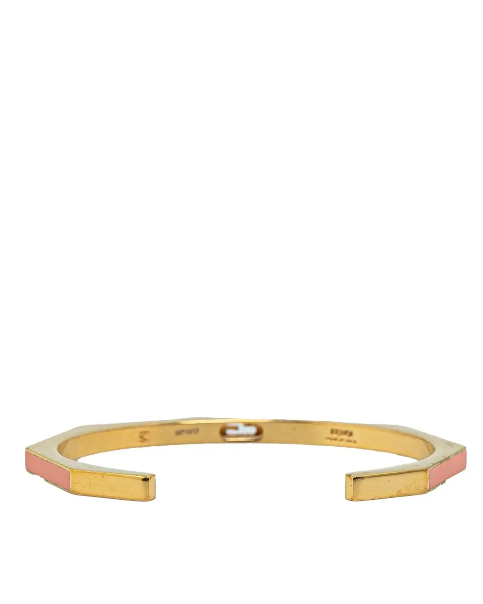 Preloved FF Logo Enamel Bracelet in Pink