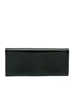 Preloved GG Marmont Black Patent Leather Clutch Bag
