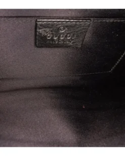 Preloved GG Marmont Black Patent Leather Clutch Bag