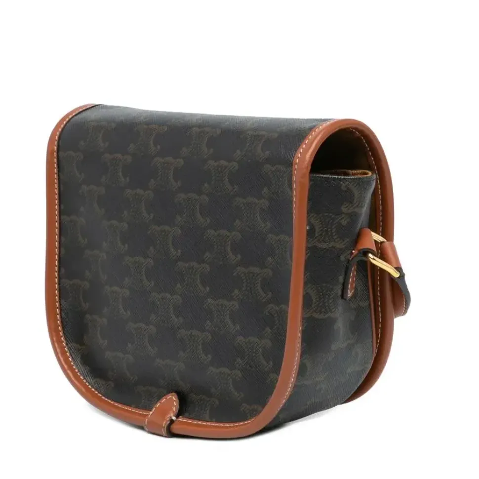 Preloved GG Supreme Coated Canvas Crossbody with Leather Trim