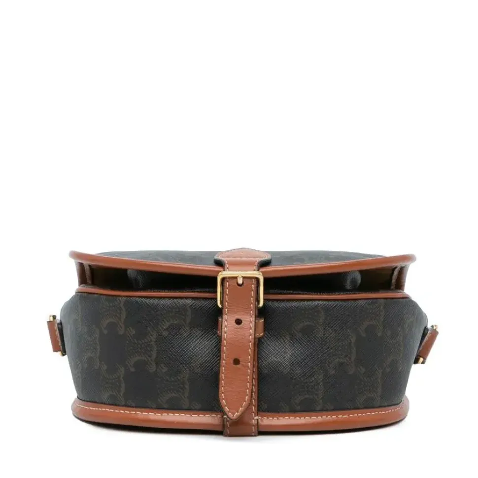 Preloved GG Supreme Coated Canvas Crossbody with Leather Trim