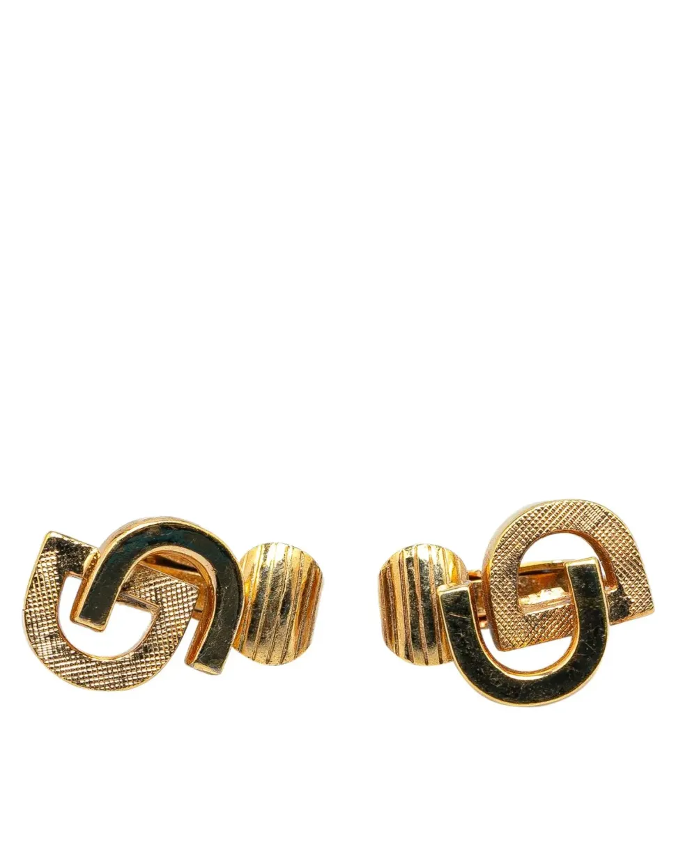 Preloved Gold Plated Clip On Earrings with Back Closure
