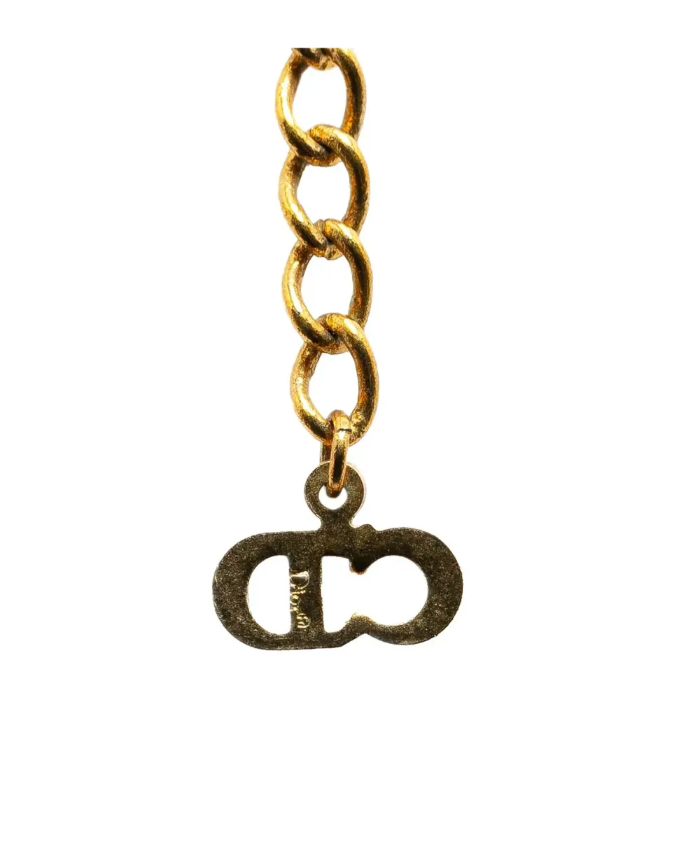 Preloved Gold Plated Key Pendant Necklace with Lobster Claw Closure