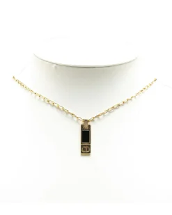 Preloved Gold Plated Pendant Necklace with CD Logo