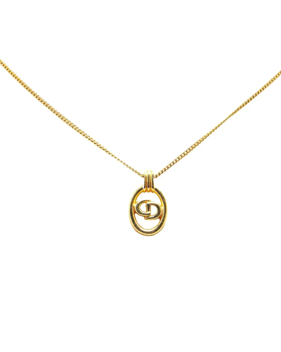Preloved Gold Plated Pendant Necklace with Spring Ring Closure