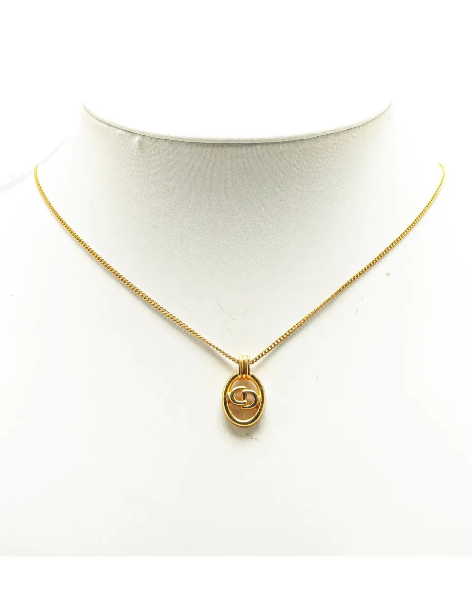 Preloved Gold Plated Pendant Necklace with Spring Ring Closure