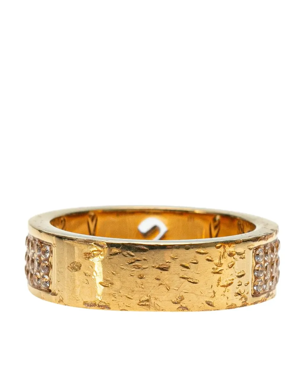 Preloved Gold Plated Rhinestone Band Ring