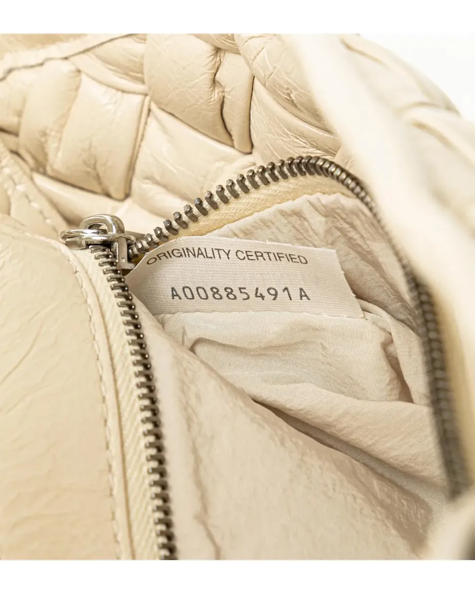 Preloved Horsebit 1955 Beige Balenciaga Logo Shoulder Bag