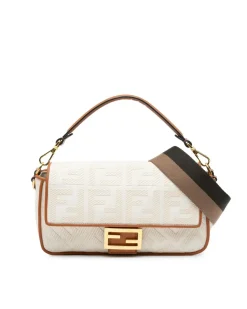 Preloved Intrecciato-Trimmed Leather Shoulder Bag with Curb Chain