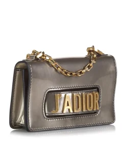 Preloved J'A Flap Bag Gray Leather Shoulder Bag