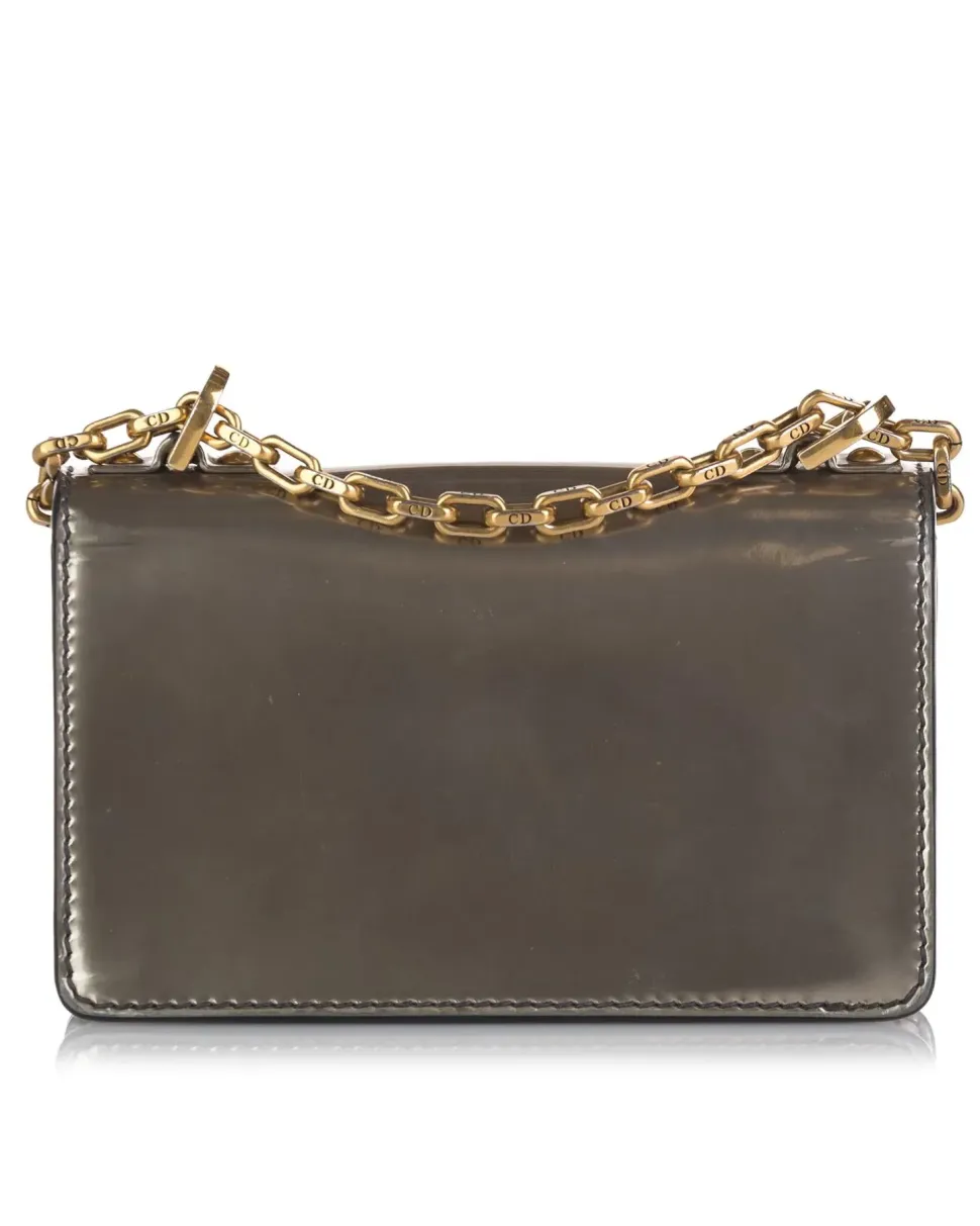 Preloved J'A Flap Bag Gray Leather Shoulder Bag