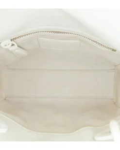 Preloved Lady Mini Silver Leather Handbag