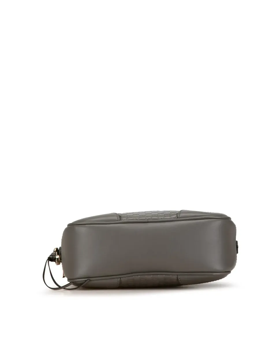 Preloved Lambskin Leather Shoulder Pouch with Magnetic Frame Closure