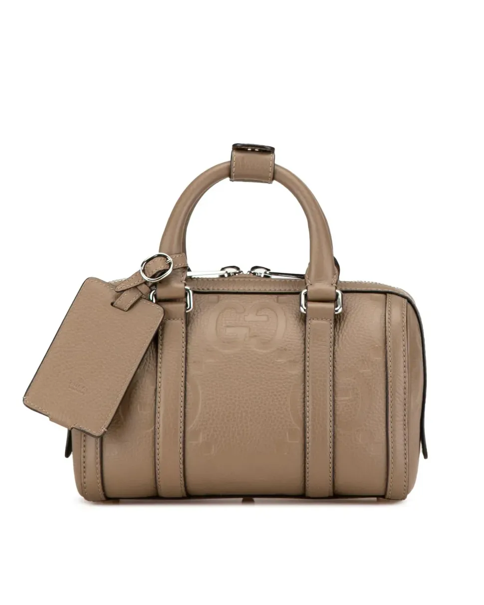 Preloved Large Leather Shopper Tote with Acrylic Handles