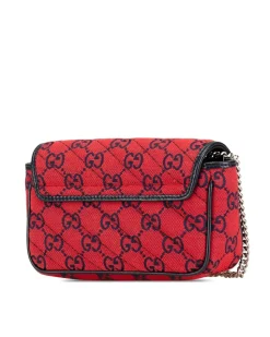 Preloved Leather Chain Flap Bag with Gold-Tone Chain Strap