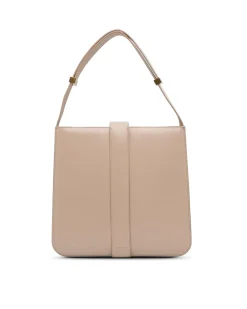 Preloved Leather Lock Shoulder Bag