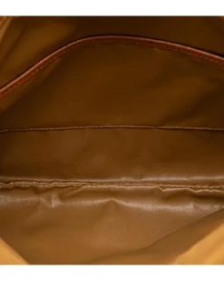 Preloved Logo Mania Leather Clutch with Interior Zip and Slip Pockets