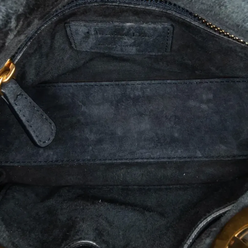 Preloved Medium Quilted Lambskin Bag with Crystal Strap