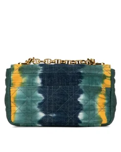 Preloved Medium Tie-Dye Embroidered Canvas Bag with Detachable