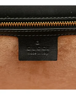 Preloved Metallic Leather Shoulder Bag with Magnetic Snap Closure