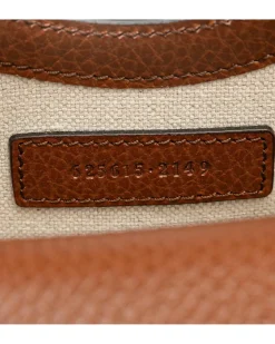 Preloved Mini Calfskin Amber Bucket Bag with Adjustable Strap and Snap