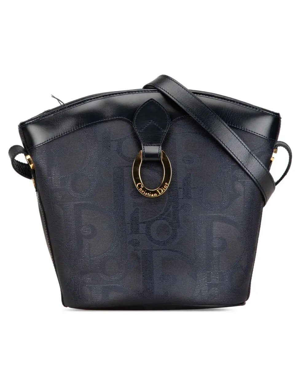 Preloved Mini Denim Studded Supple Lady Satchel with Detachable Strap