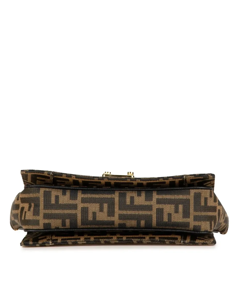 Preloved Mini Embossed Leather Saddle Bag with Magnetic Snap Closure