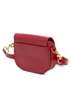 Preloved Mini Leather Embossed Duffle Bag with Detachable Strap