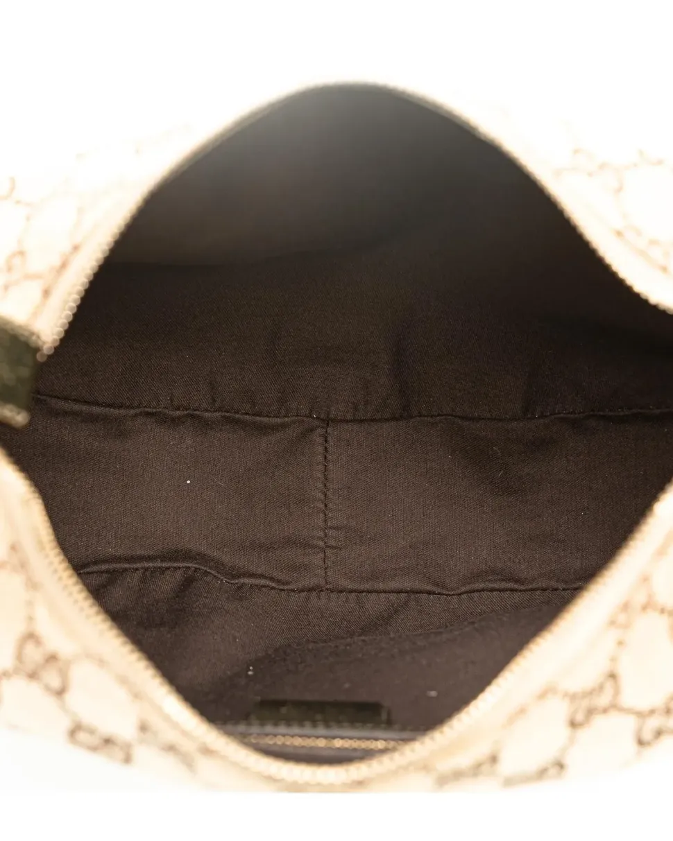 Preloved Mini Oblique Saddle Canvas Body with Leather Handle