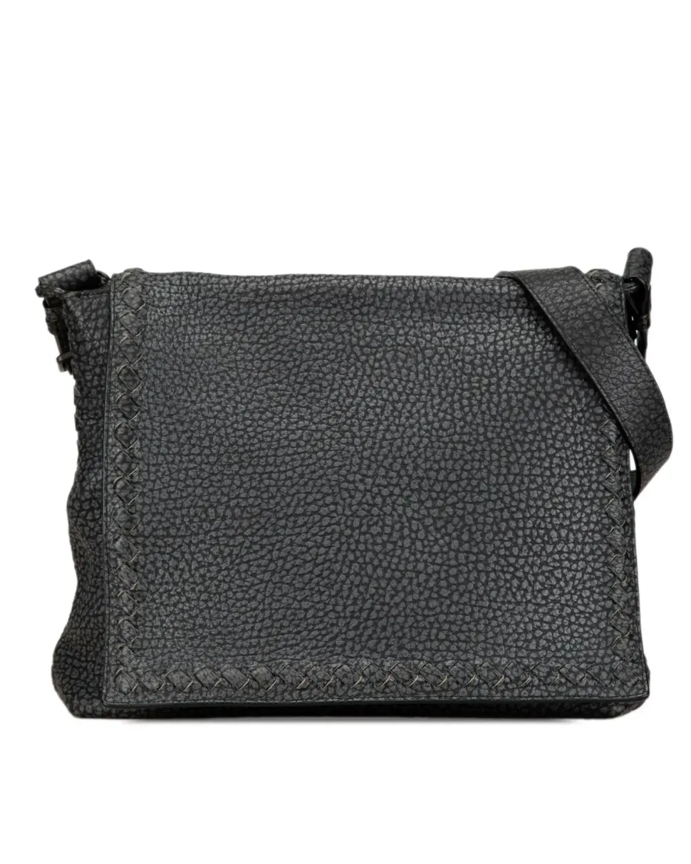 Preloved Mini Ultra Matte Calfskin Cannage Bag with Detachable Strap